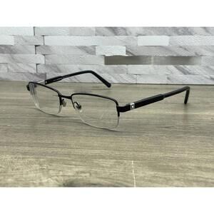 Montblanc Eyeglasses MB 635-3 001 Black Half Rim Metal Frame Italy 55[]18 145